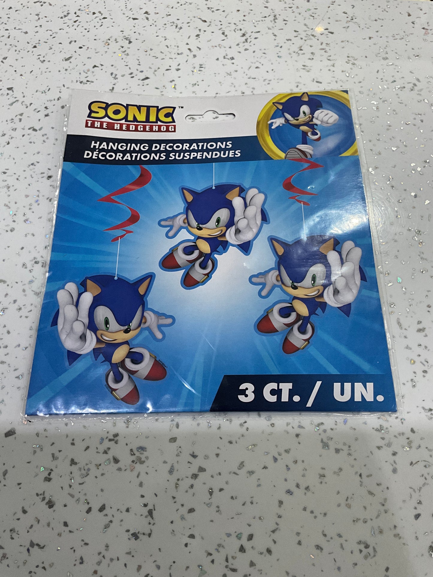 SONIC HANGING DECORATIONS 3CT