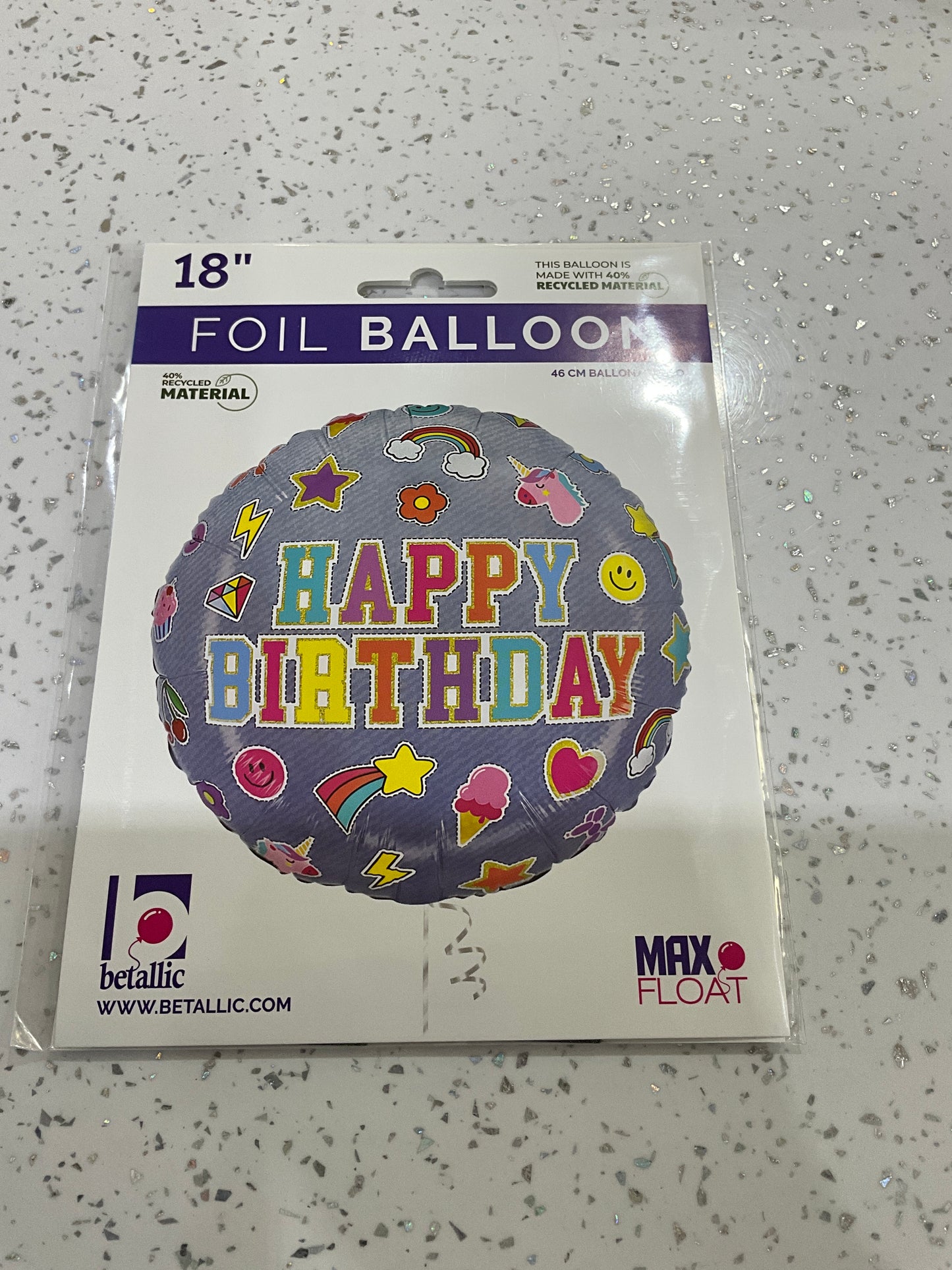 MYLAR HAPPY BIRTHDAY 18”