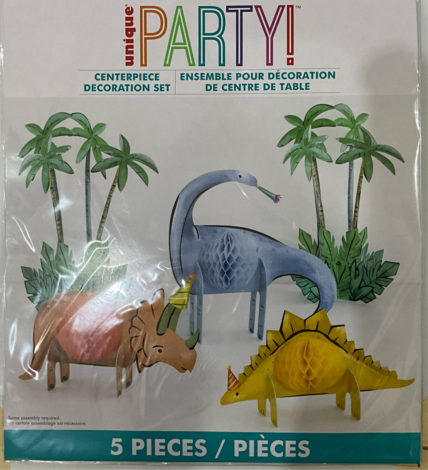 PARTYING DINOSAUR CENTERPICE