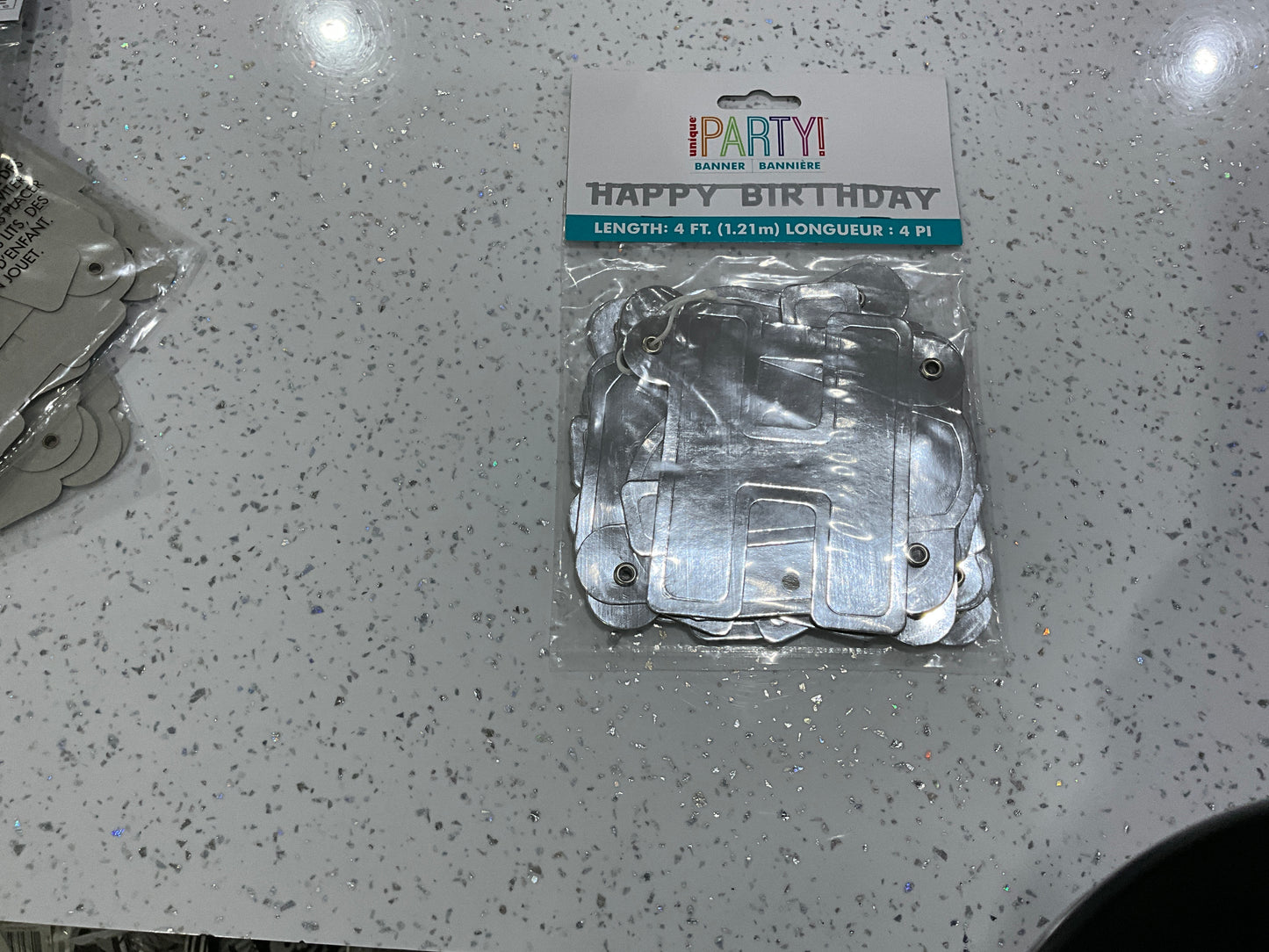 Banner HAPPY BIRTHDAY SILVER