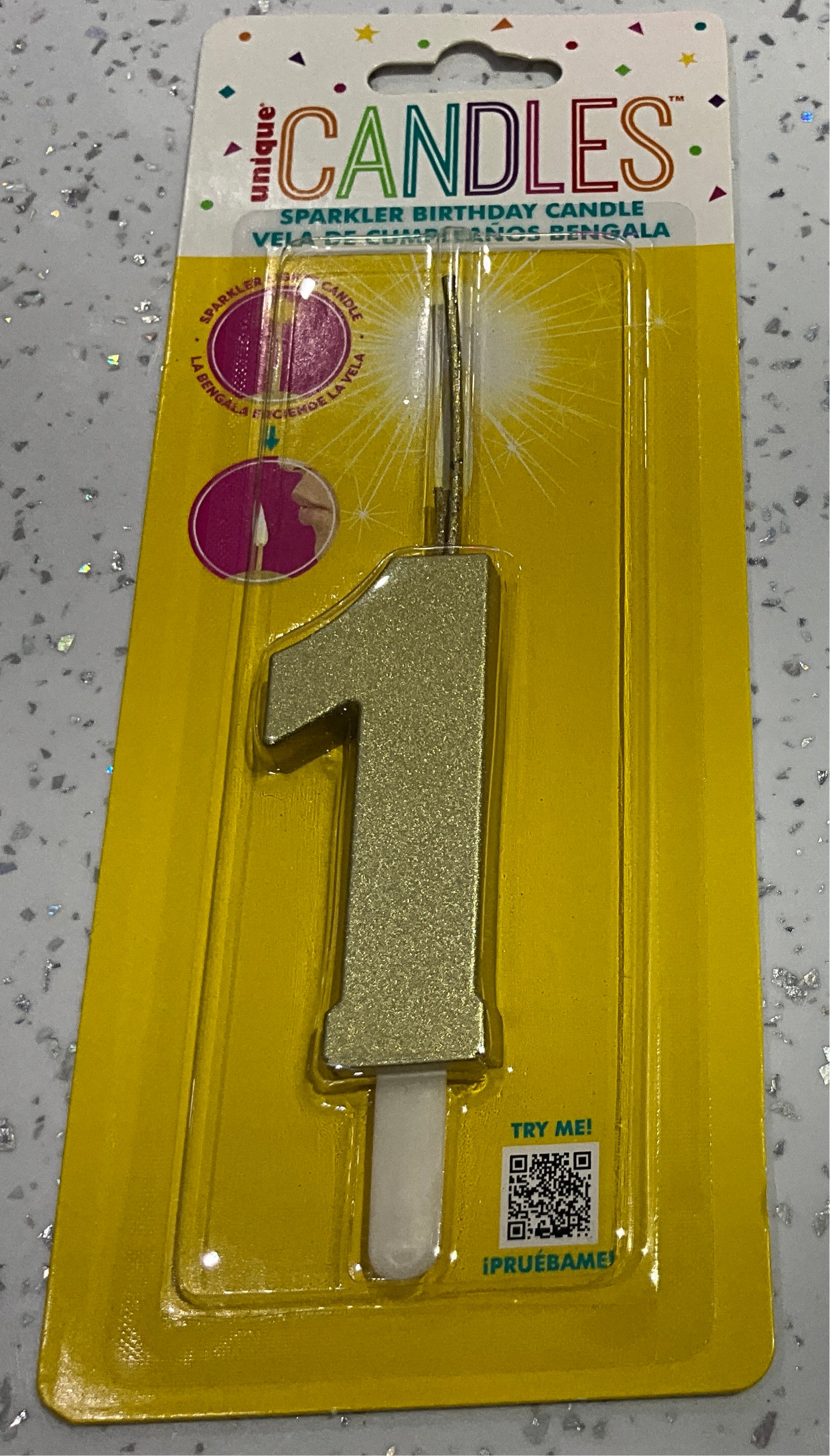 SPARKLER BIRTHDAY CANDLES #1 GOLD