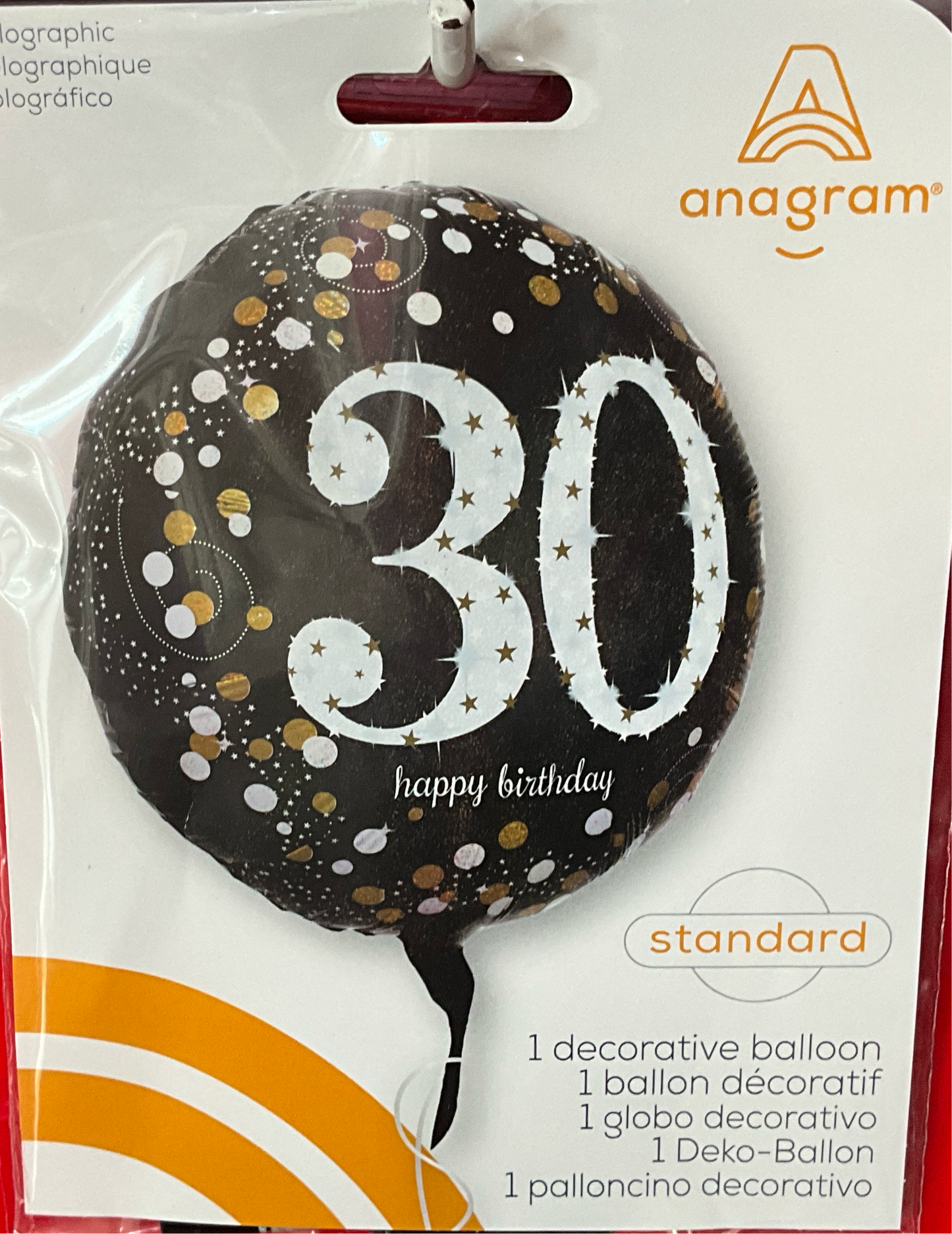 HAPPY BIRTHDAY 30 STANDARD NEGRO