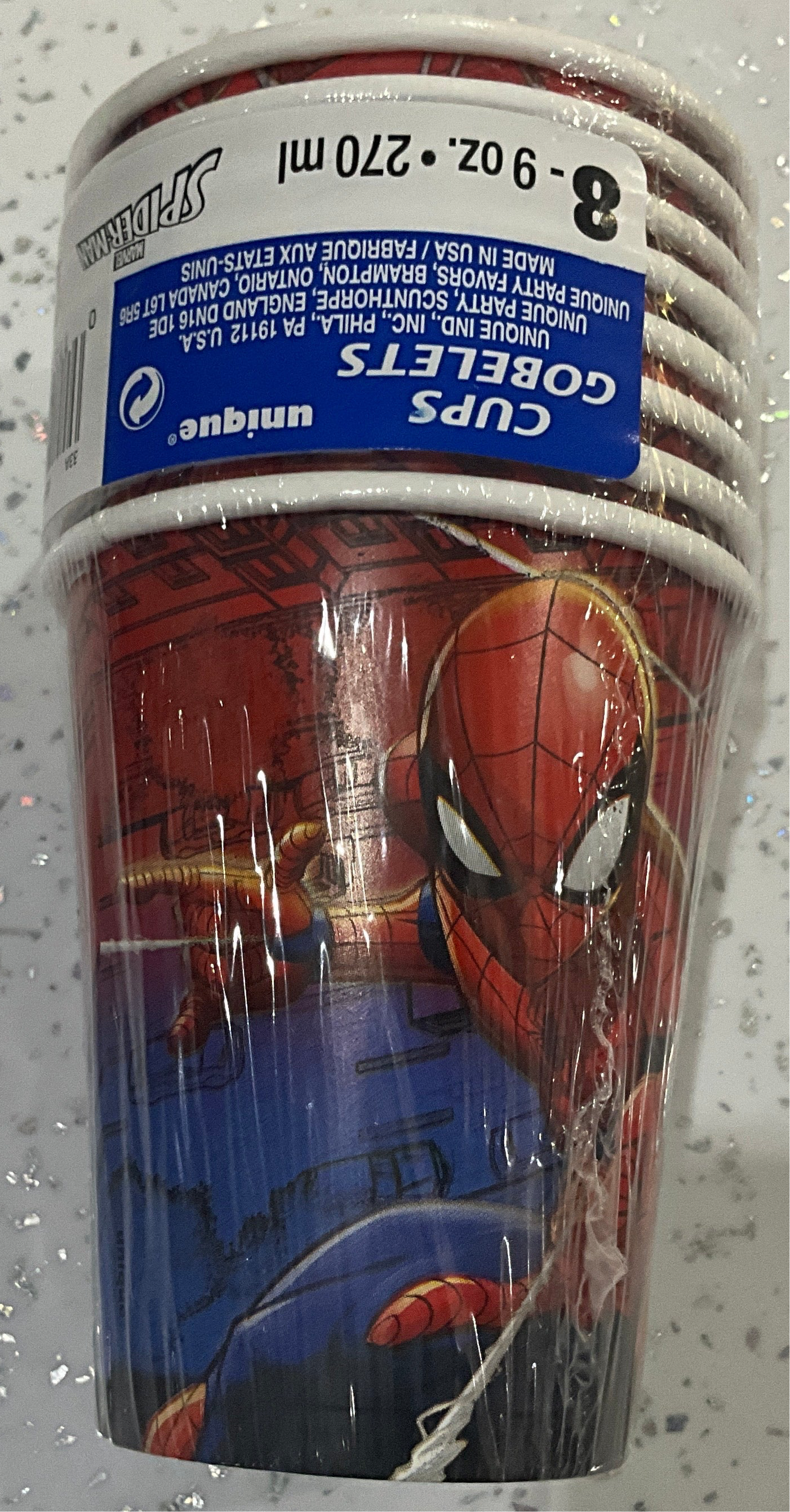 Spiderman cups