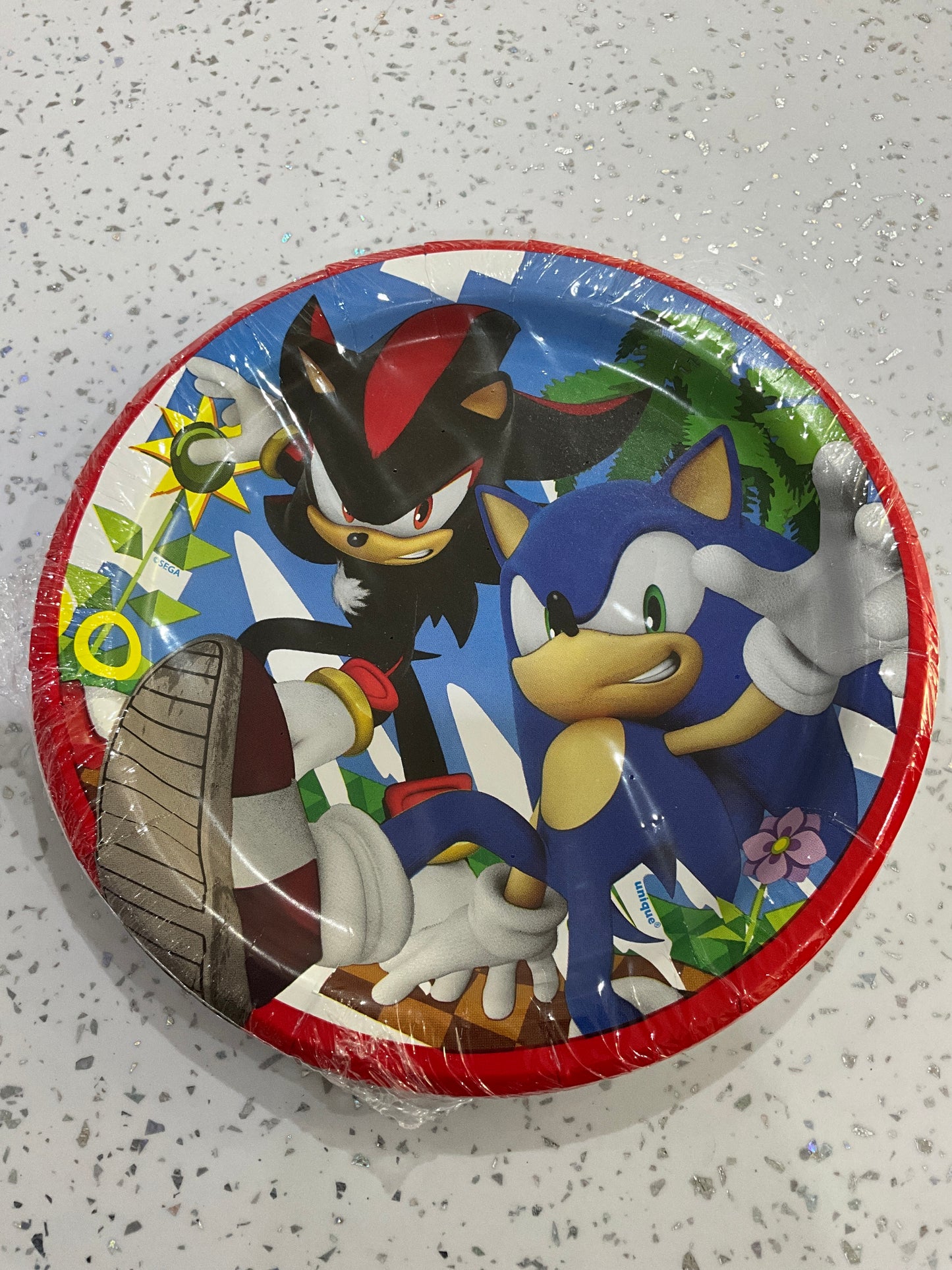 SONIC THE HEDGEHOG PLATES 8CT