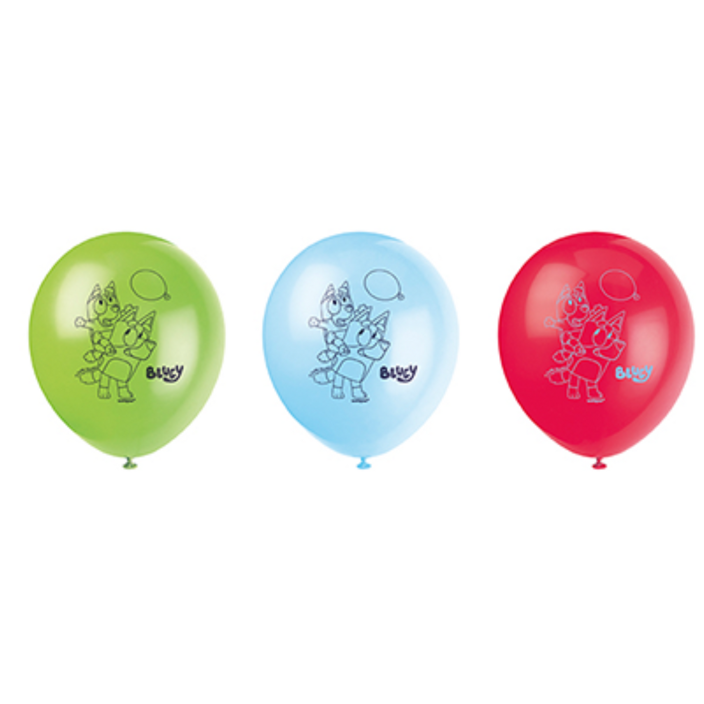 BLUEY 8 BALLOONS LATEX