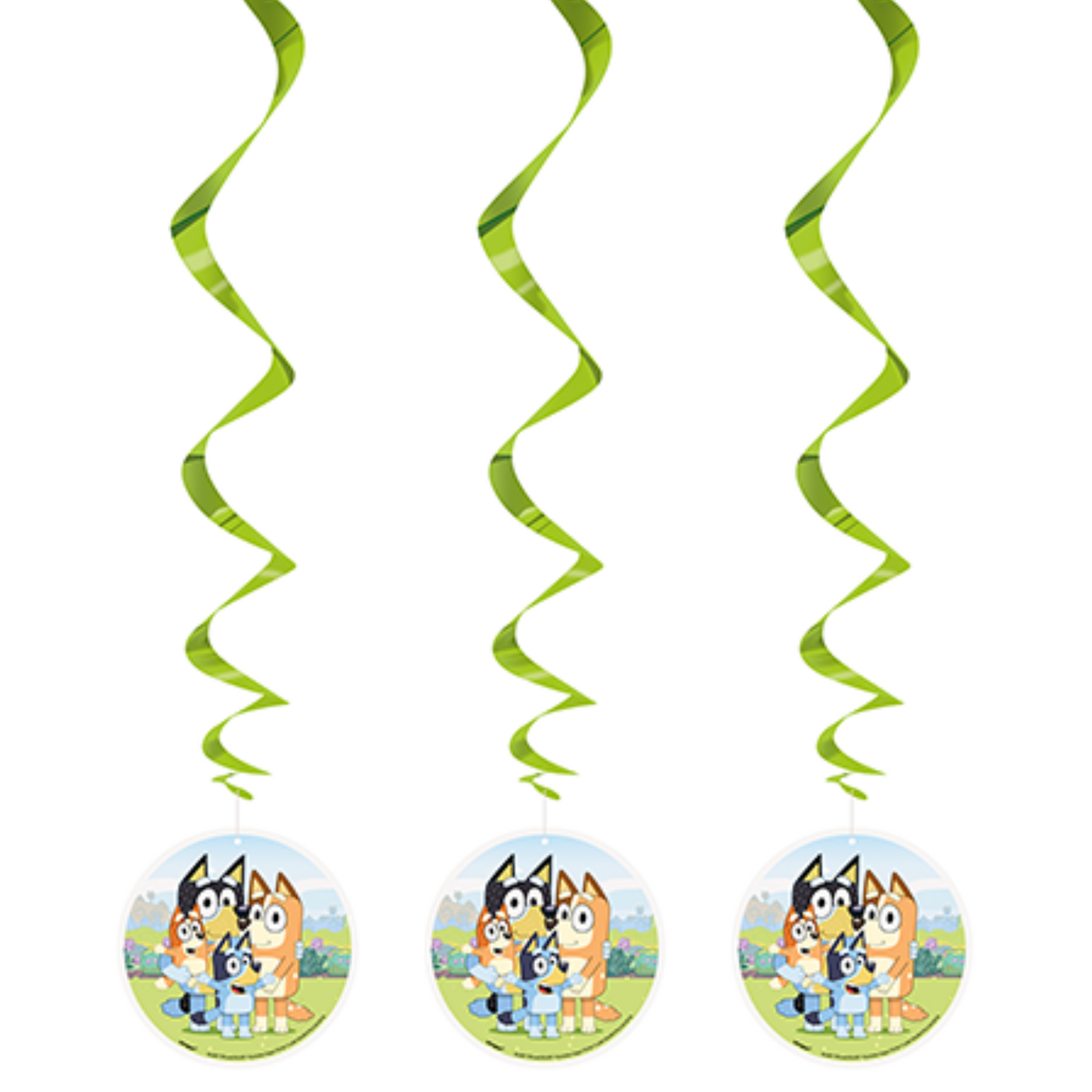3 HANGING DECORATIONS BLUEY