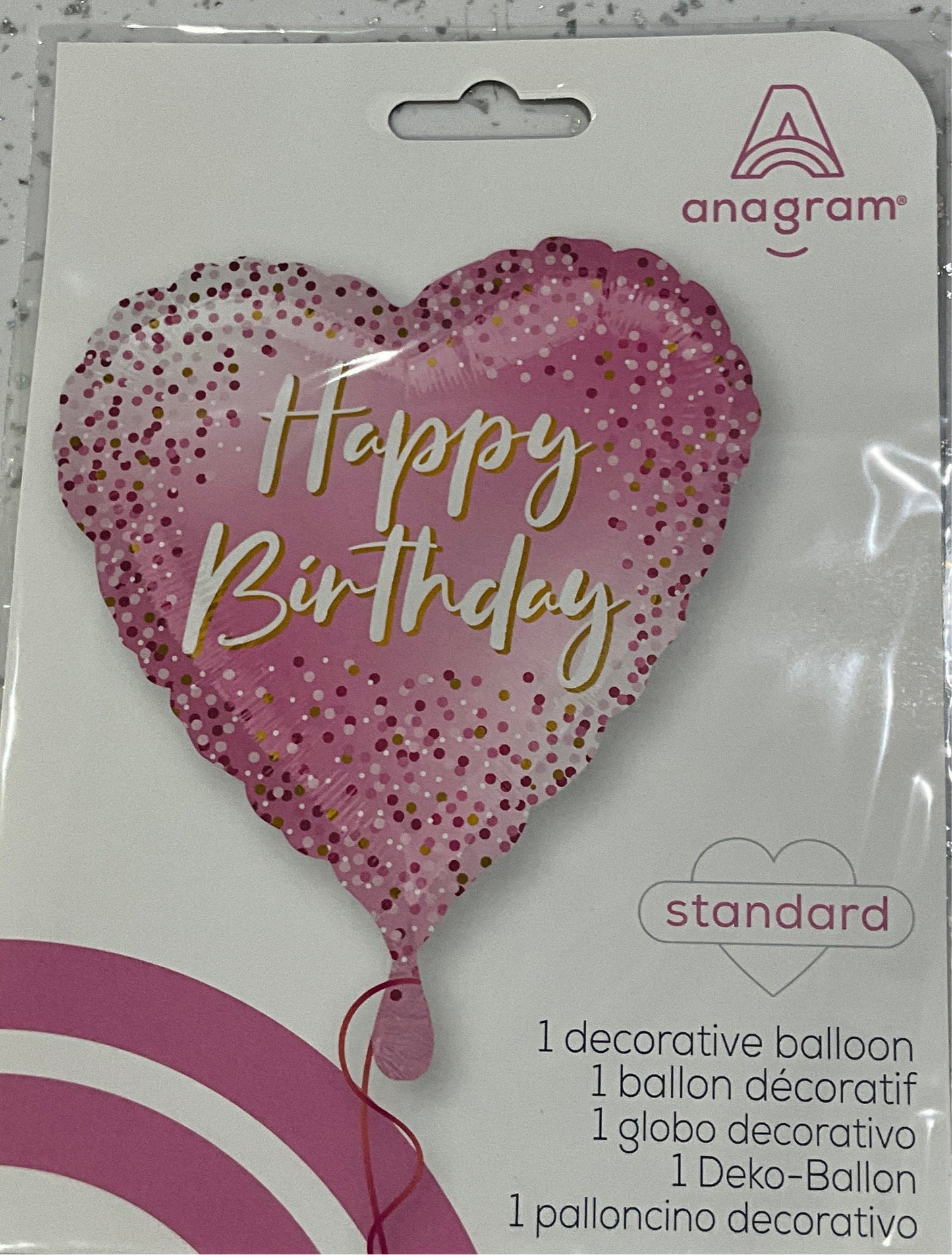 Mylar corazon happy birthday