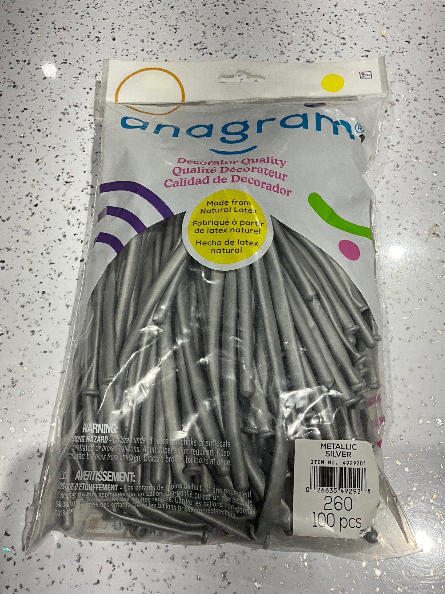 METALIC SILVER 260 PAQUETE 100