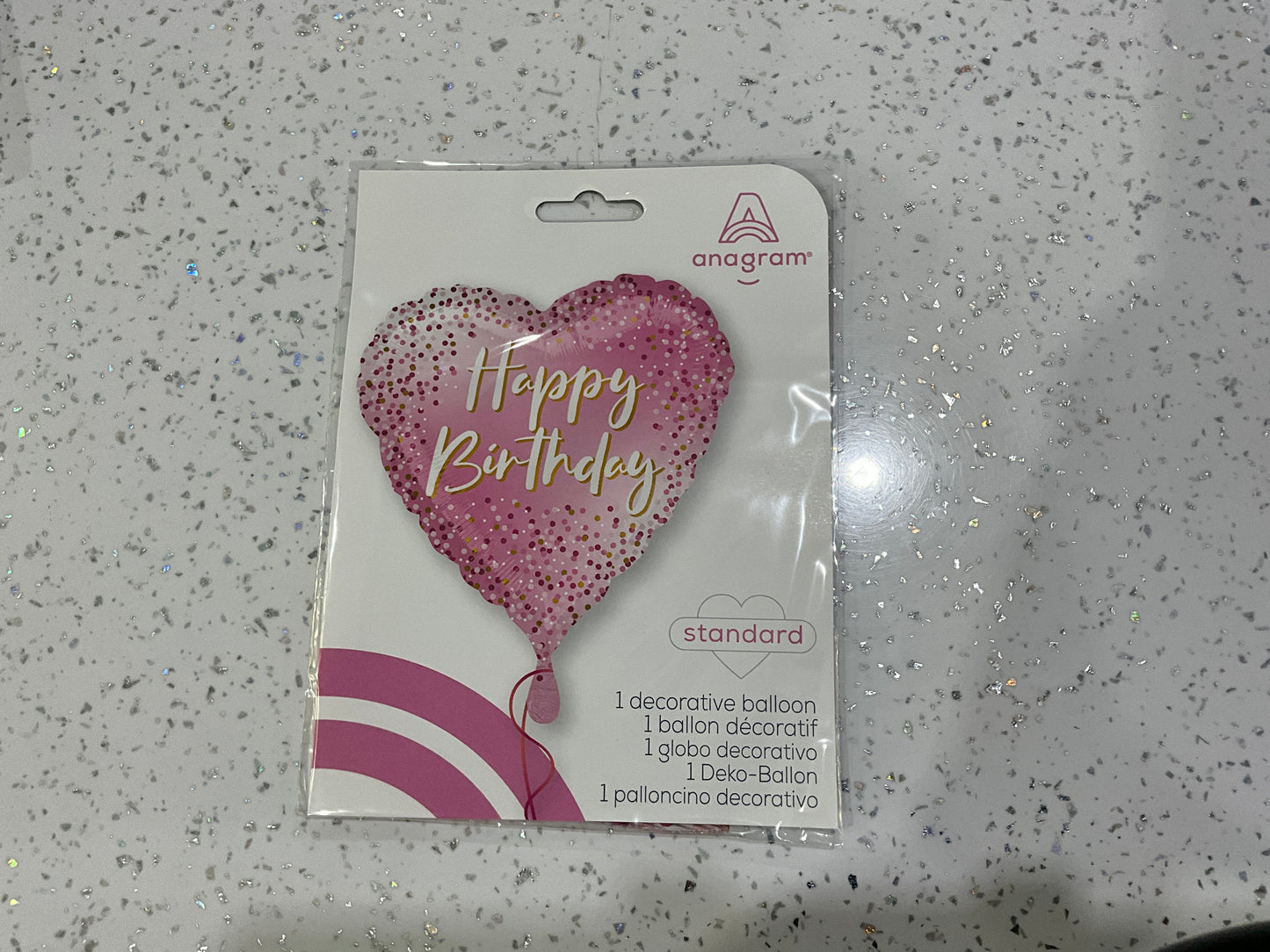 Mylar corazon happy birthday