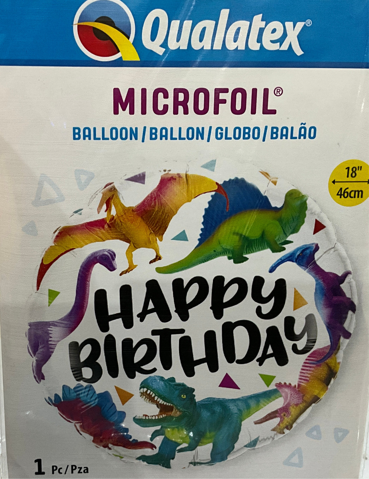 Foil dinosaurios multicolor 18”