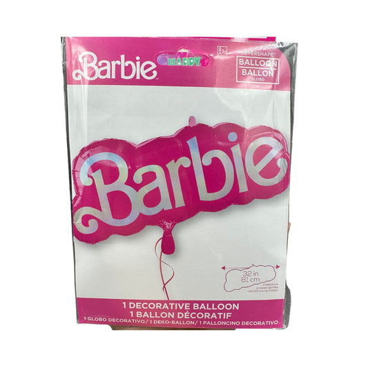 Globo Mylar en Forma del Logo de Barbie, 1 Pieza, 32 in