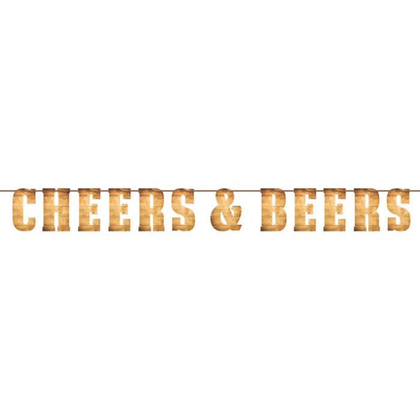 Cheers & Beers Letter Banner, 1 Piece, 2m x 6in