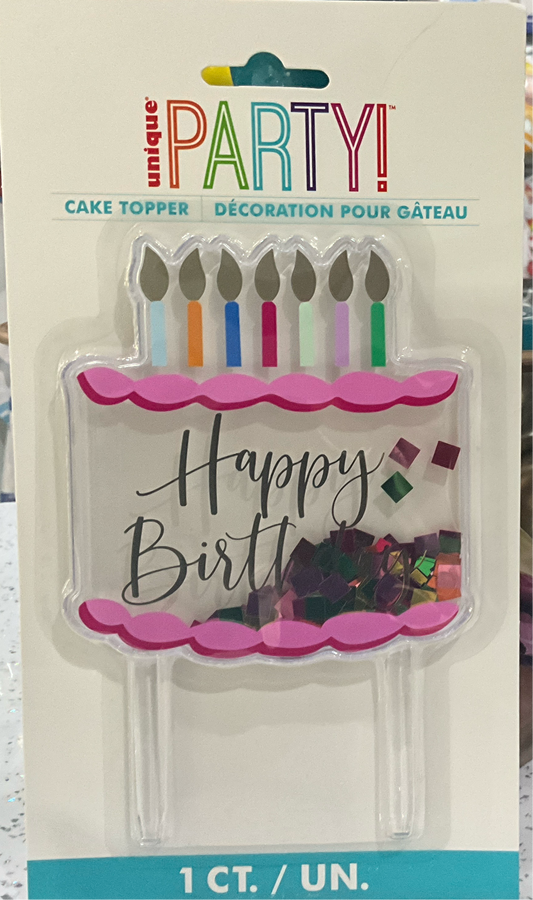 Cake topper acrylic happy birthday