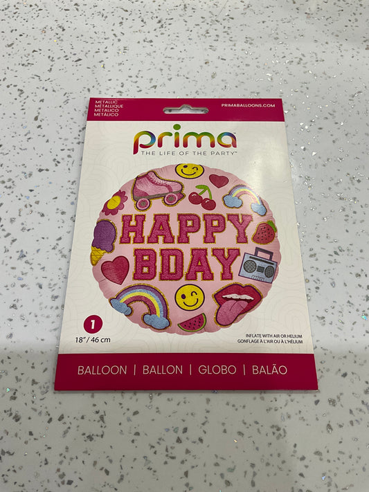 MYLAR (PRIMA) HAPPY BIRTHDAY