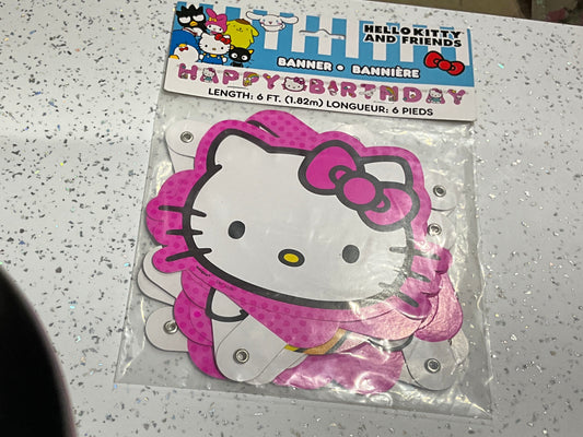 BANNER HBD HELLO KITTY AND FRIENDS