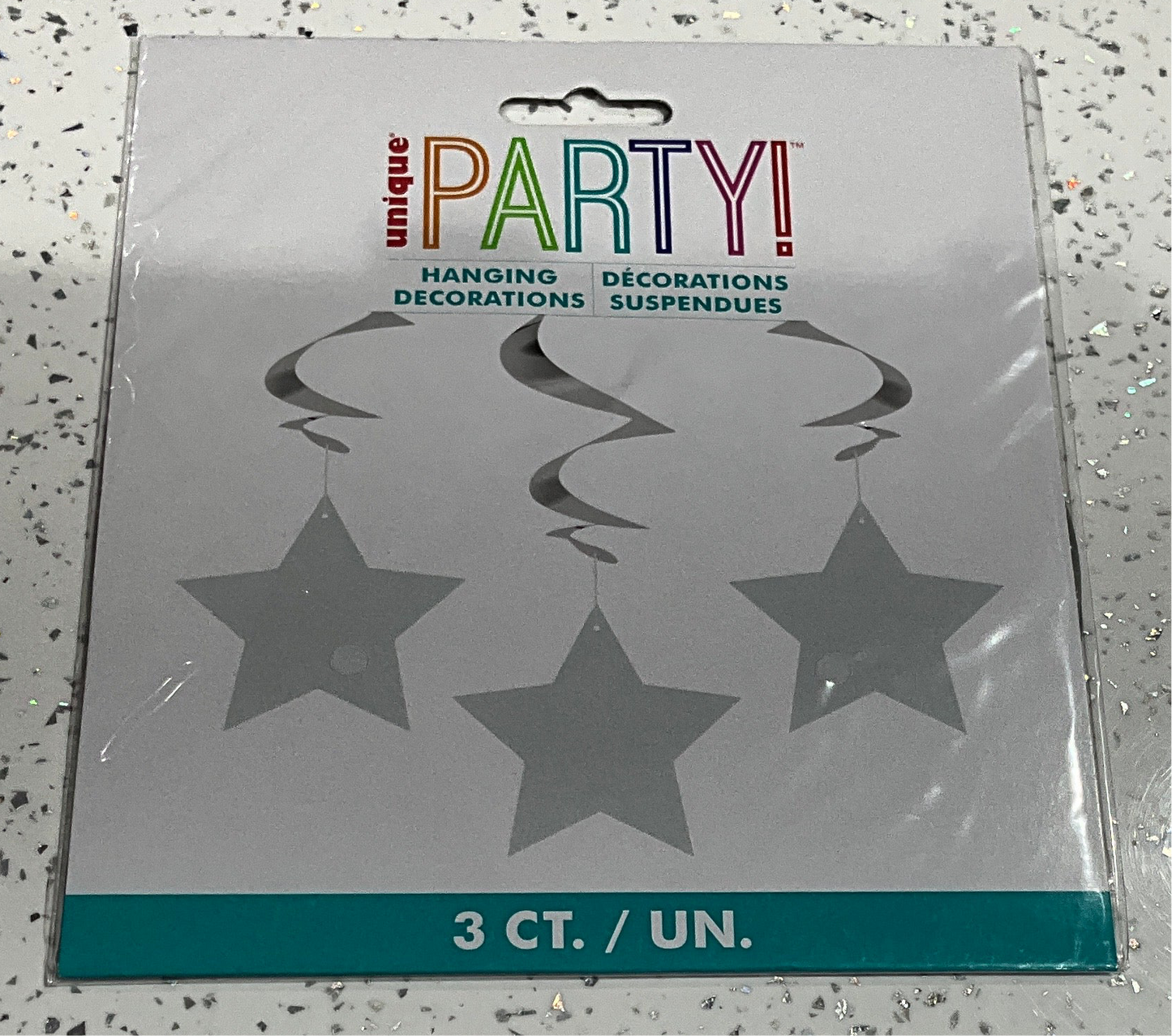 HANGING DECORATIONS STAR SILVER