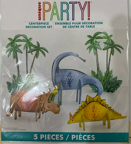 PARTYING DINOSAUR CENTERPICE