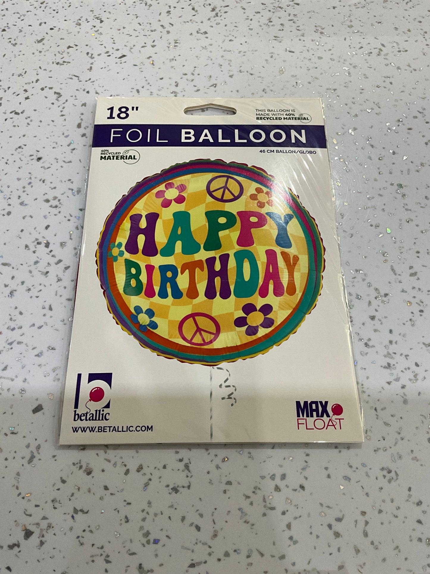 MYLAR 18” HAPPY BIRTHDAY RETRO