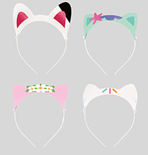 4 Headbands Gabby's Dollhouse