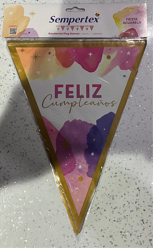BANDERIN FELIZ CUMPLEAÑOS SEMPERTEX