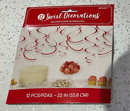 Swirl decoration rojo
