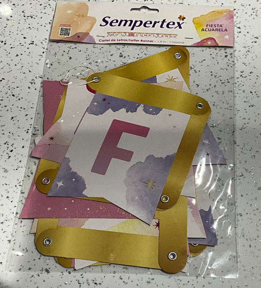 Sempertex BANNER HBD FIESTA ACUARELA