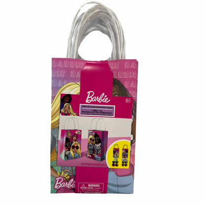 Barbie Dream Kraft Bags, 8 Pieces, 5 in x 8.25 in x 3.25 in