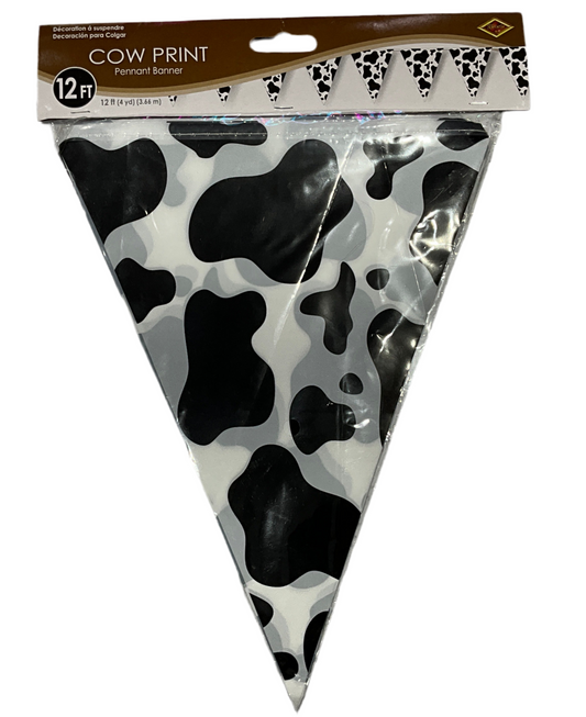 COW PRINT PENNANT BANNER