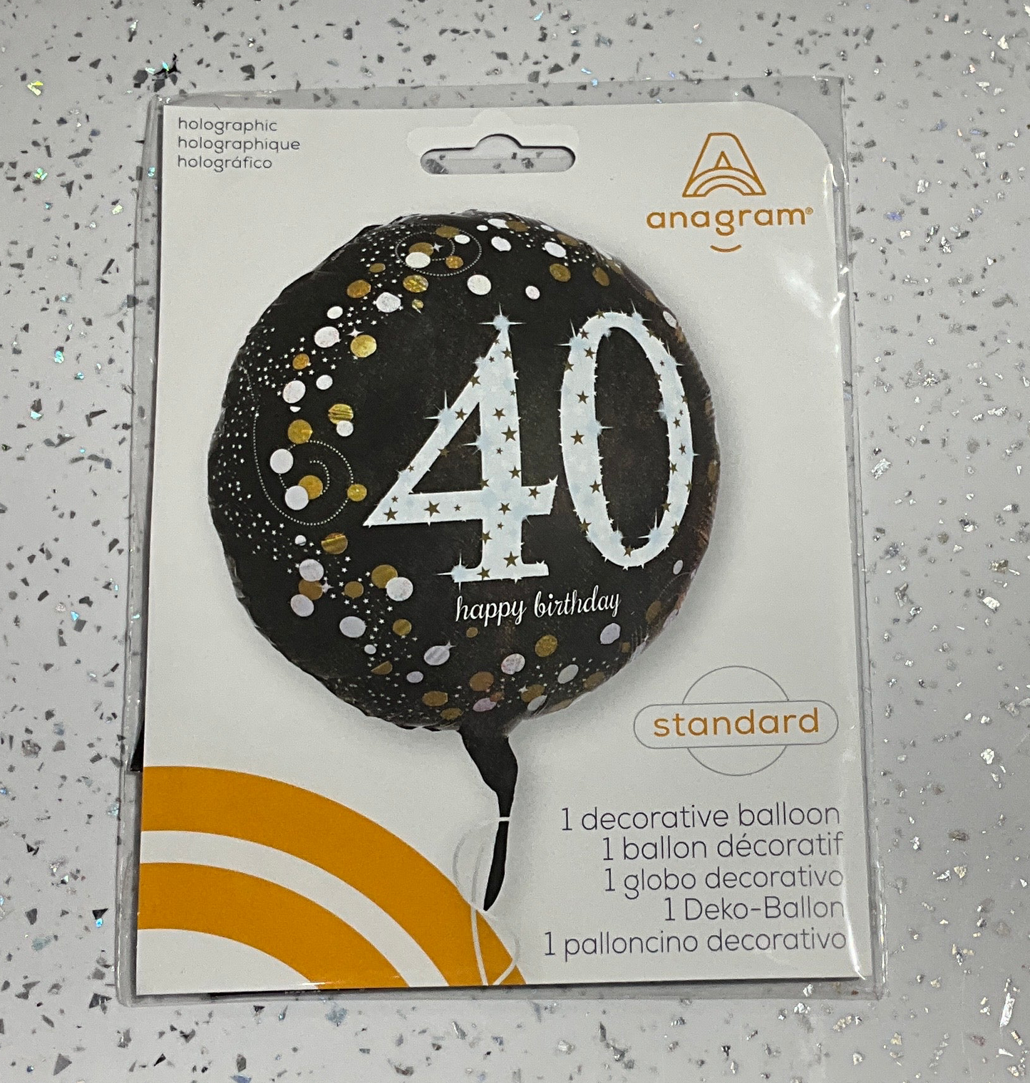 Mylar 18” happy birthday 40