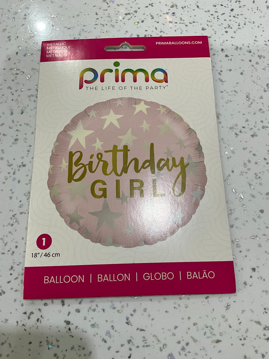 MYLAR 18”(PRIMA) BIRTHDAY GIRL