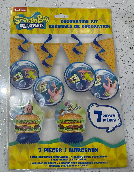 SPONGEBOB DECO KIT 7PC