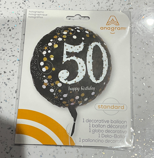 Mylar 18” happy birthday 50