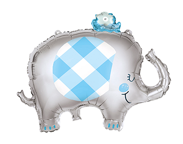 Mylar ss elefante azul baby shower