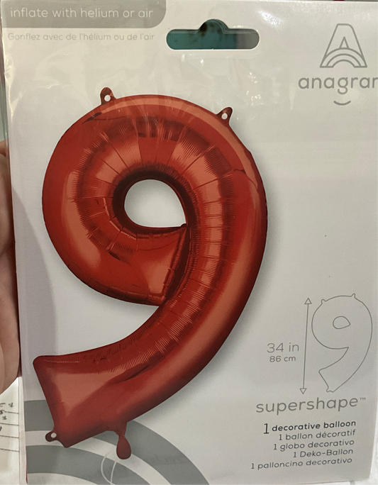 Numero 9 SS ROJO