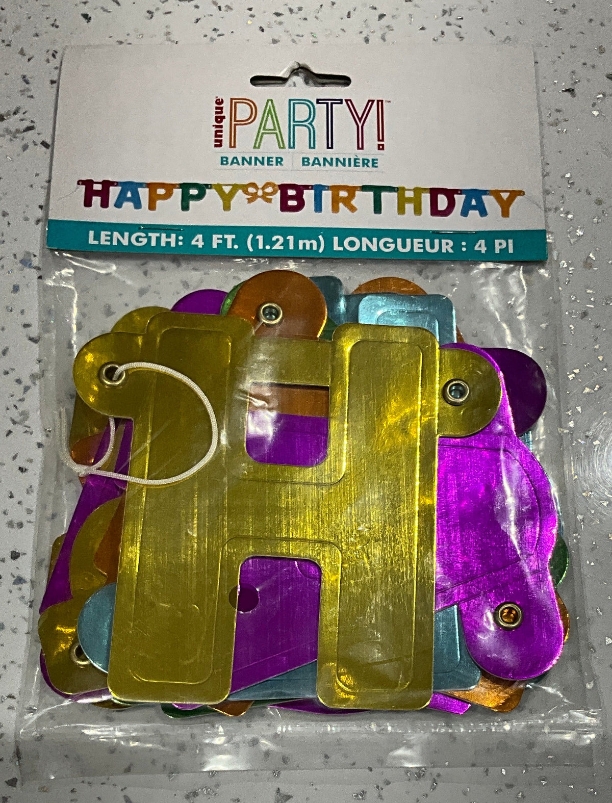 Banner happy birthday multicolor