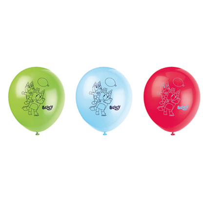 BLUEY 8 BALLOONS LATEX