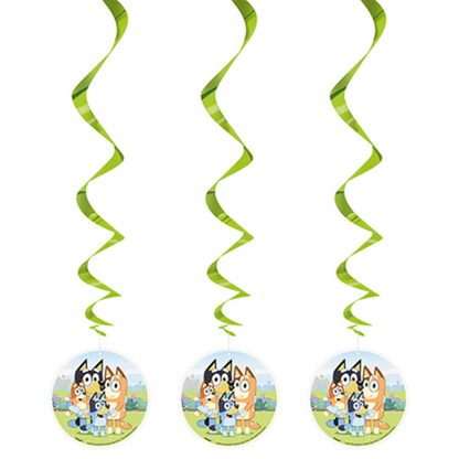 3 HANGING DECORATIONS BLUEY