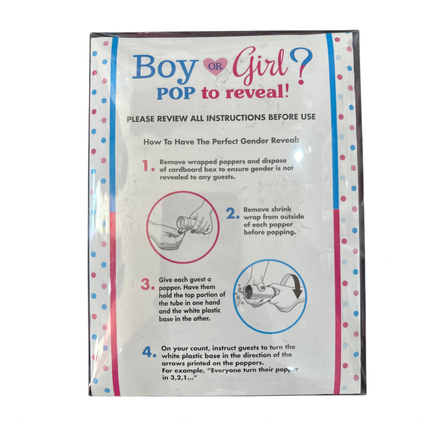 Party Poppers de Confeti Azul para Gender Reveal, 12 Piezas