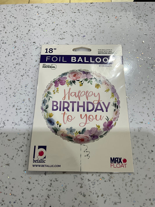 MYLAR 18” HAPPY BIRTHDAY TO YOU