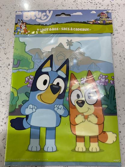 LOOT BAGS BLUEY 8CT