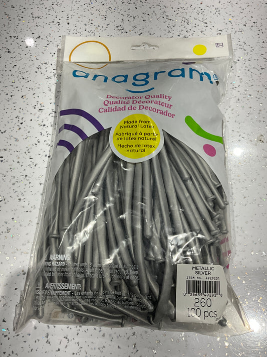 METALIC SILVER 260 PAQUETE 100