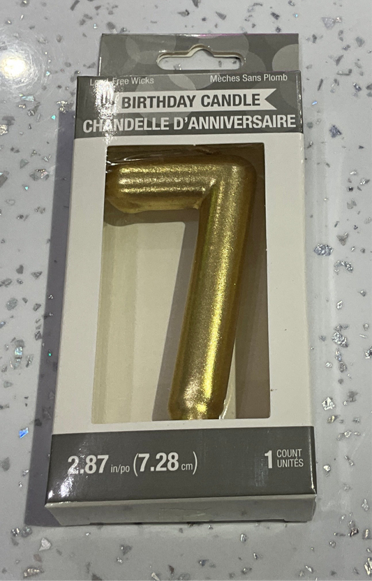 BIRTHDAY CANDLE GOLD #7