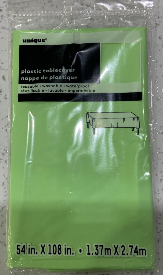 Plastic tablecover rectangular apple green
