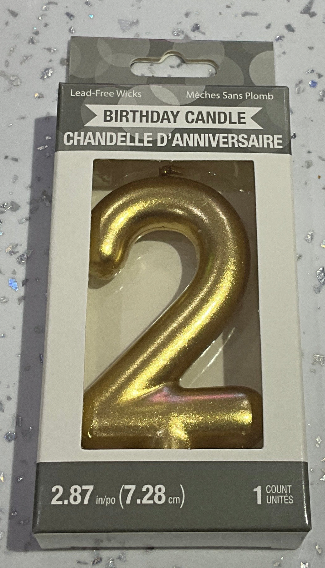 BIRTHDAY CANDLE GOLD #2