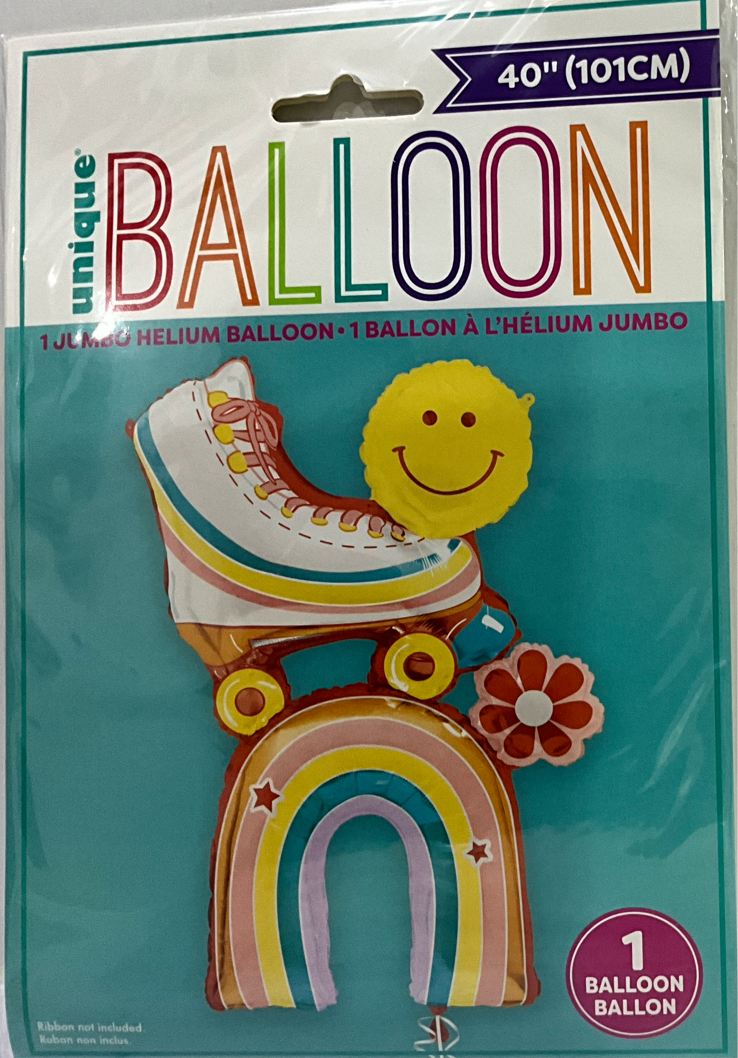 JUMBO HELIUM BALLON ROLLER BLADE RAINBOW BOHO