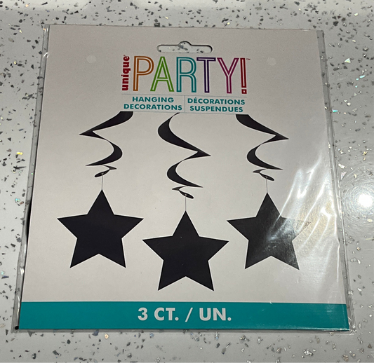 Hanging DECORATIONS STAR BLACK