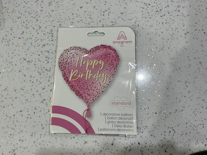 Mylar corazon happy birthday