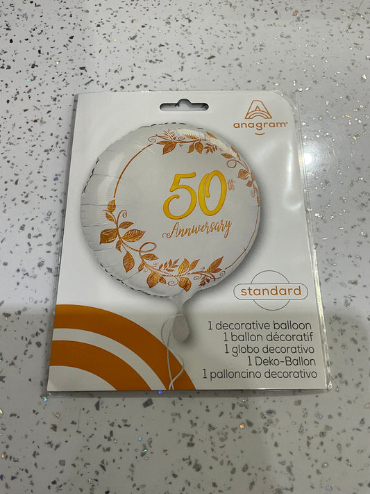 MYLAR 18” 50th ANNIVERSARY