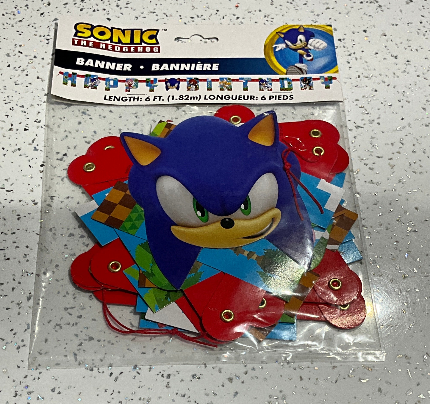 SONIC BANNER HAPPY BIRTHDAY