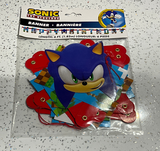 SONIC BANNER HAPPY BIRTHDAY